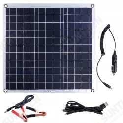 60W DC 12V 60W Solar Panel 5V Dual USB Ports Battery Charger Aluminum Plate Solar Powered Panel 60W DC 12V 60W Solar Panel 5V Dual USB Ports Battery Charger Aluminum Plate Solar Powered Panel