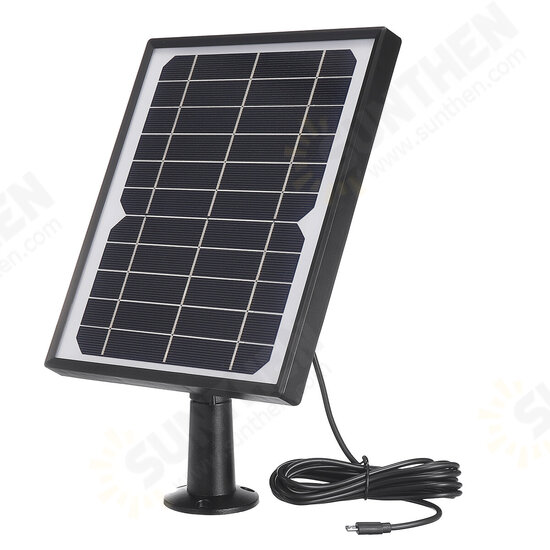 6V 8W Portable Solar Panel Solar Charging Panel for Outdoor Camera Security Monitoring Courtyard Lights with 3m Cable