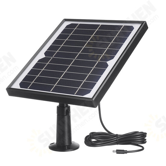 6V 8W Portable Solar Panel Solar Charging Panel for Outdoor Camera Security Monitoring Courtyard Lights with 3m Cable