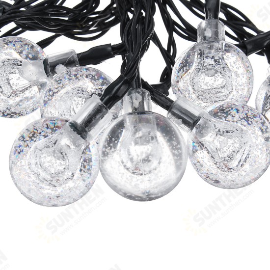 6m 30LED Waterproof Solar Light String Retro Crystal Ball Bulb String Decor Lamp 6m 30LED Waterproof Solar Light String Retro Crystal Ball Bulb String Decor Lamp