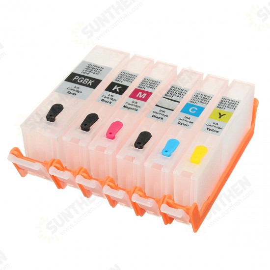 6pcs PGI-270 CLI-271 Refillable Ink Cartridge For MG7720 TS8020 TS9020