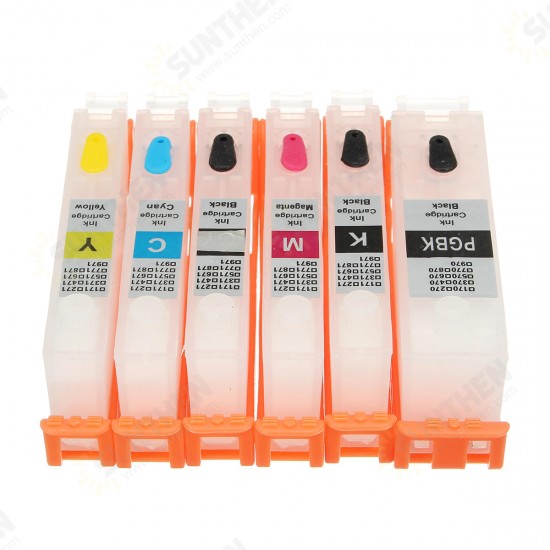 6pcs PGI-270 CLI-271 Refillable Ink Cartridge For MG7720 TS8020 TS9020