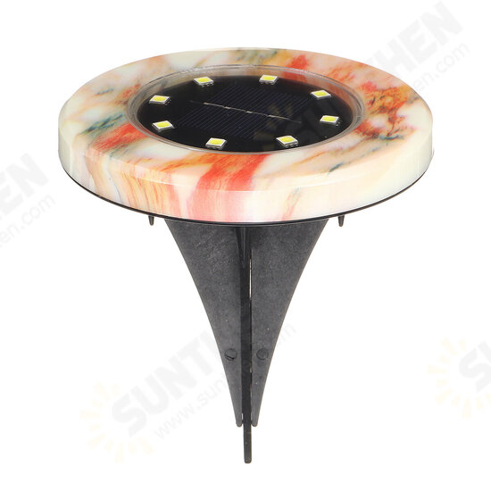 8 LED Outdoor Solar Buried Light Marble Waterproof Ground Path Garden Yard Lamp