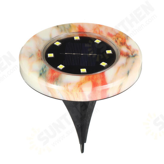8 LED Outdoor Solar Buried Light Marble Waterproof Ground Path Garden Yard Lamp