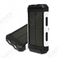 8000MAH Waterproof Solar Power Bank Solar Charger Built In Compass Dual USB Portable 2 LEDs Light 8000MAH Waterproof Solar Power Bank Solar Charger Built In Compass Dual USB Portable 2 LEDs Light
