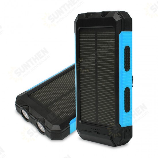 8000MAH Waterproof Solar Power Bank Solar Charger Built In Compass Dual USB Portable 2 LEDs Light 8000MAH Waterproof Solar Power Bank Solar Charger Built In Compass Dual USB Portable 2 LEDs Light