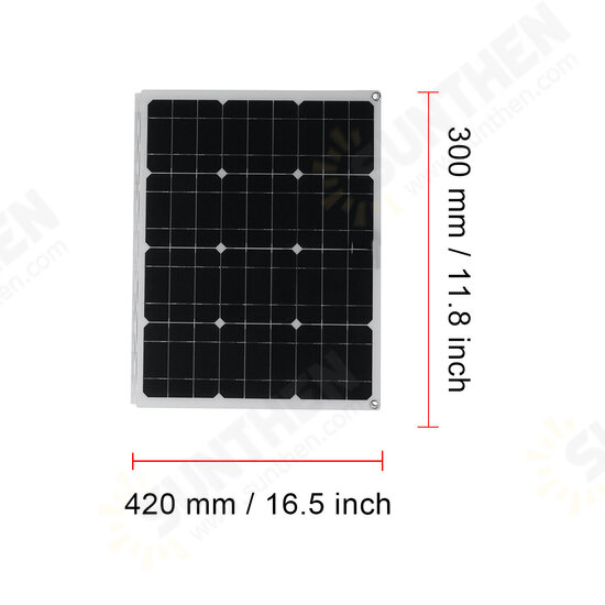 80W Foldable Monocrystalline Solar Panel USB 18V/5V DC TYPE-C For Car Boat Camping RV W/ None/10A/20A/30A/40A/50A Controller