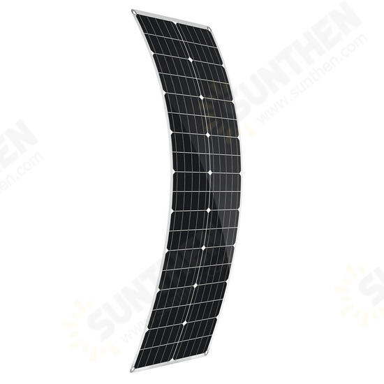 80W PET Flexible Dual USB Solar Panel DC Output Battery Charger Roof Boat Car