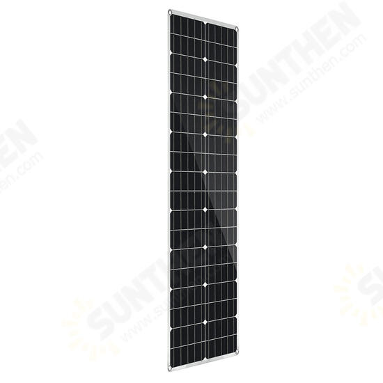 80W PET Flexible Dual USB Solar Panel DC Output Battery Charger Roof Boat Car