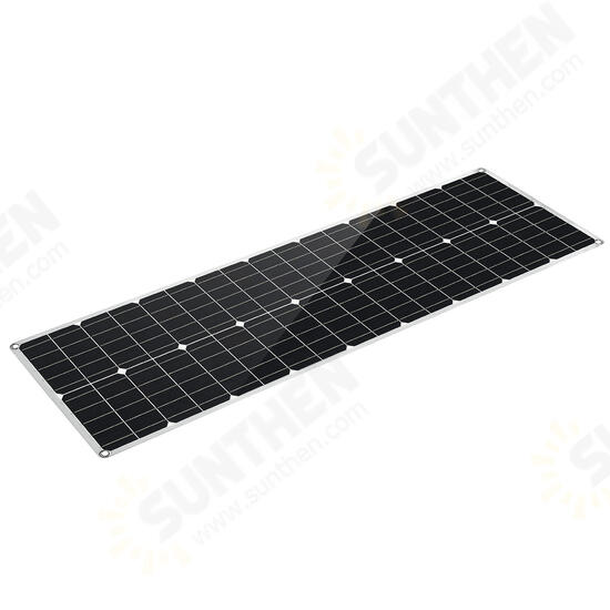 80W PET Flexible Dual USB Solar Panel DC Output Battery Charger Roof Boat Car