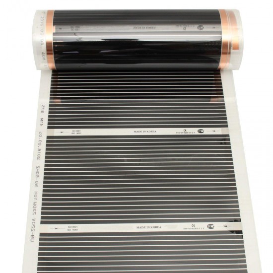 80cm 2M/3M/4M 220V Far Infrared Floor Heating Vinyl Film Crystal Carbon Fiber Underfloor Heating Film