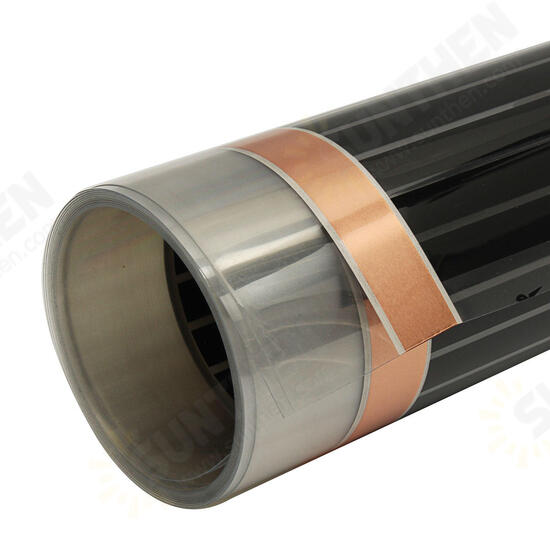 80cm 2M/3M/4M 220V Far Infrared Floor Heating Vinyl Film Crystal Carbon Fiber Underfloor Heating Film