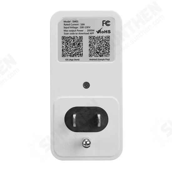 AC 110-130V Smart Switch Socket 16A WIFI Amazon Alexa Voice APP Remote Control Timer US