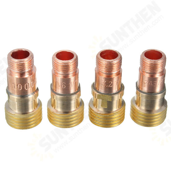 Brass Collets Stubby Gas Lens Connector With Mesh For Tig WP-17/18/26 Torch