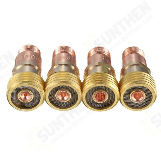 Brass Collets Stubby Gas Lens Connector With Mesh For Tig WP-17/18/26 Torch