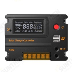 CMG-2420 12V/24V 20A Solar Charge Controller Panel Battery Regulator Auto Switch Overload Protection CMG-2420 12V/24V 20A Solar Charge Controller Panel Battery Regulator Auto Switch Overload Protection