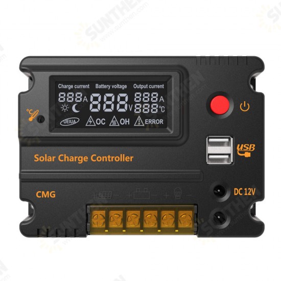CMG-2420 12V/24V 20A Solar Charge Controller Panel Battery Regulator Auto Switch Overload Protection CMG-2420 12V/24V 20A Solar Charge Controller Panel Battery Regulator Auto Switch Overload Protection