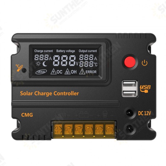 CMG-2420 12V/24V 20A Solar Charge Controller Panel Battery Regulator Auto Switch Overload Protection