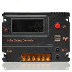 CMG-2420 20A 12V-24V LCD Display PWM Solar Panel Regulator Charge Controller with USB Port CMG-2420 20A 12V-24V LCD Display PWM Solar Panel Regulator Charge Controller with USB Port