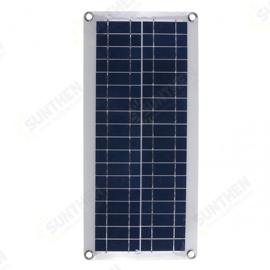 DC 12V/18V Solar Panel Double 5V USB Port Charging Battery Charger For Camping Traveling