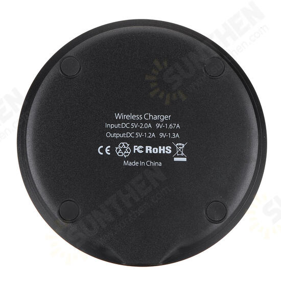 DC 5V 10W QI Fast Wireless Charger Acrylic Transparent Pad For iPhone Xs Max X Samsung S9+ DC 5V 10W QI Fast Wireless Charger Acrylic Transparent Pad For iPhone Xs Max X Samsung S9+