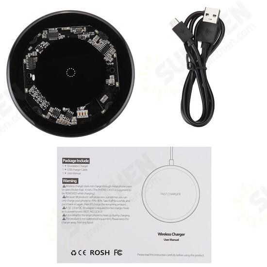 DC 5V 10W QI Fast Wireless Charger Acrylic Transparent Pad For iPhone Xs Max X Samsung S9+ DC 5V 10W QI Fast Wireless Charger Acrylic Transparent Pad For iPhone Xs Max X Samsung S9+