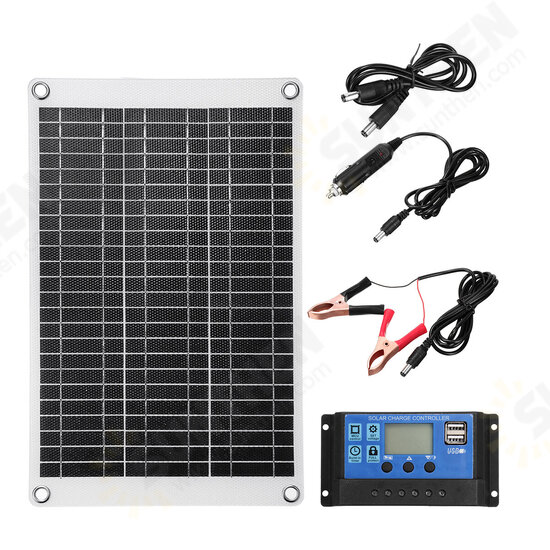 ETFE Flexible Solar Panel Charger 15W 10A Solar Power Panel With Controller for 12V Car Battery Mobile Phone Charger ETFE Flexible Solar Panel Charger 15W 10A Solar Power Panel With Controller for 12V Car Battery Mobile Phone Charger