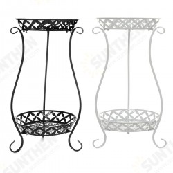 European Wrought Iron Metal Flower Pot Stand Double Floor Plant Rack European Wrought Iron Metal Flower Pot Stand Double Floor Plant Rack