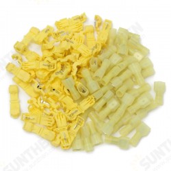 TC01 50pcs Yellow Quick Splice Wire Terminal Female Spade Connector Set