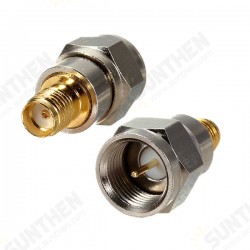 F Male Plug To SMA Female Jack Coaxial Adapter Connector Alloy Steel F Male Plug To SMA Female Jack Coaxial Adapter Connector Alloy Steel