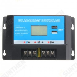 LCD 20A 12/24V Solar Charge Controller Regulator with USB Port LCD 20A 12/24V Solar Charge Controller Regulator with USB Port