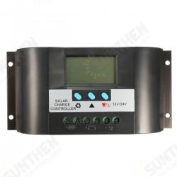 LCD 30A 12V/24V Auto Switch LCD Solar Panel Battery Regulator Charge Controller LCD 30A 12V/24V Auto Switch LCD Solar Panel Battery Regulator Charge Controller