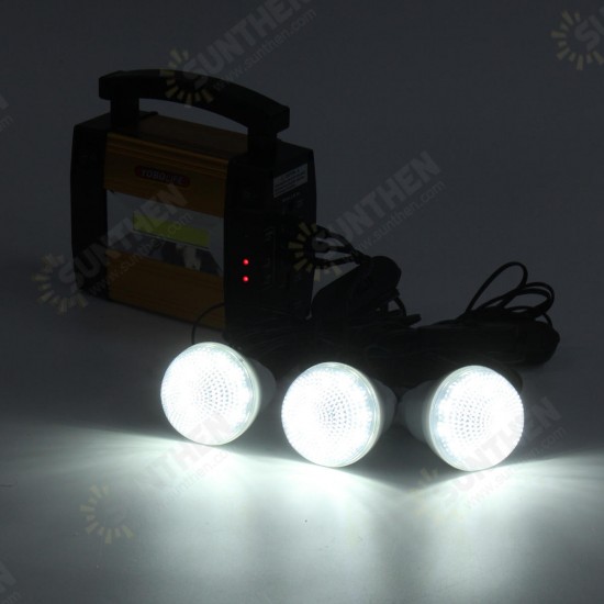 LM-367 110- 240V Solar Power Panel Generator Solar Powered System 3 LED Lamps Generator LM-367 110- 240V Solar Power Panel Generator Solar Powered System 3 LED Lamps Generator