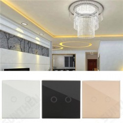 Luxury Crystal Touch Panel 2 Ring LED Wall Samrt Switch Socket Plate Luxury Crystal Touch Panel 2 Ring LED Wall Samrt Switch Socket Plate