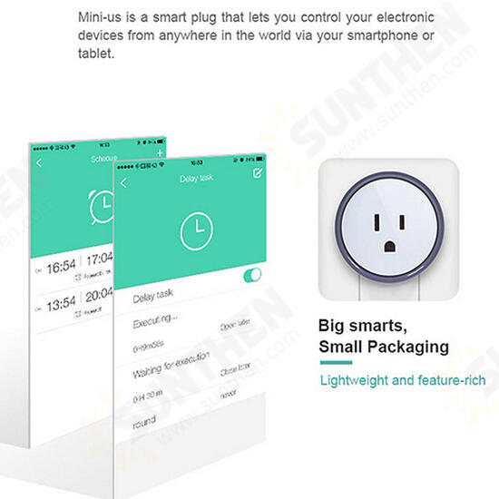 Mini Smart WiFi Socket Remote Control Switch Power Socket Outlet US Plug For Cellphone