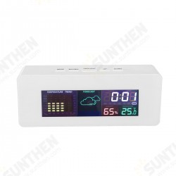 Multi-function Color Screen Temperature Humidity Meter Hygrometer Monitor Clock with Calendar Alarm Clock 12/24 Hour System TS S65 Multi-function Color Screen Temperature Humidity Meter Hygrometer Monitor Clock with Calendar Alarm Clock 12/24 Hour System TS S65
