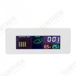 Multi-function Color Screen Temperature Humidity Meter Hygrometer Monitor Clock with Calendar Alarm Clock 12/24 Hour System TS S65 Multi-function Color Screen Temperature Humidity Meter Hygrometer Monitor Clock with Calendar Alarm Clock 12/24 Hour System TS S65