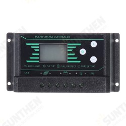 10/20/30A 12V/24V Auto Solar Charge Controller LCD Dispaly Battery Charge Solar Controller Dual USB Port 2.5A with Backlight 10/20/30A 12V/24V Auto Solar Charge Controller LCD Dispaly Battery Charge Solar Controller Dual USB Port 2.5A with Backlight