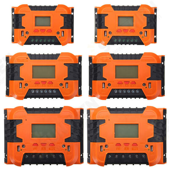 12V/24V Solar Charge Controller Battery Charging LCD Display Backlight 10A/20A/30A/40A/50A/60A