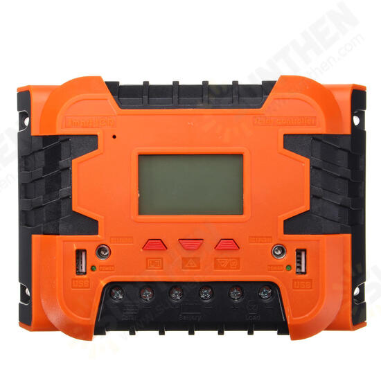 12V/24V Solar Charge Controller Battery Charging LCD Display Backlight 10A/20A/30A/40A/50A/60A