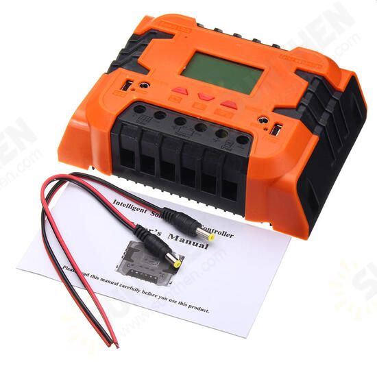 12V/24V Solar Charge Controller Battery Charging LCD Display Backlight 10A/20A/30A/40A/50A/60A