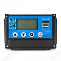 60A 12/24V Auto Adapt LCD Solar Charge Controller Battery Regulator Adjustable Parameter Dual USB Output 60A 12/24V Auto Adapt LCD Solar Charge Controller Battery Regulator Adjustable Parameter Dual USB Output