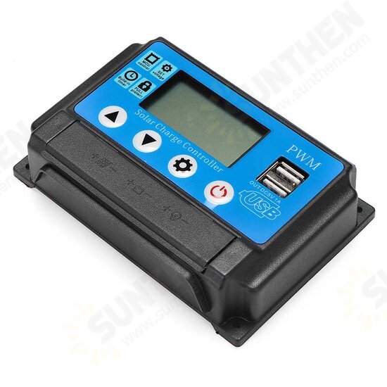 60A 12/24V Auto Adapt LCD Solar Charge Controller Battery Regulator Adjustable Parameter Dual USB Output 60A 12/24V Auto Adapt LCD Solar Charge Controller Battery Regulator Adjustable Parameter Dual USB Output
