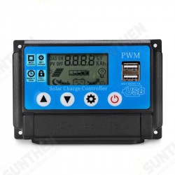 60A 12/24V Auto Adapt LCD Solar Charge Controller Battery Regulator Adjustable Parameter Dual USB Output 60A 12/24V Auto Adapt LCD Solar Charge Controller Battery Regulator Adjustable Parameter Dual USB Output