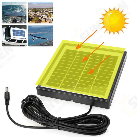 Portable 5W 12V Polysilicon Solar Panel Battery Charger For Car RV Boat W/ 3m Cable Portable 5W 12V Polysilicon Solar Panel Battery Charger For Car RV Boat W/ 3m Cable