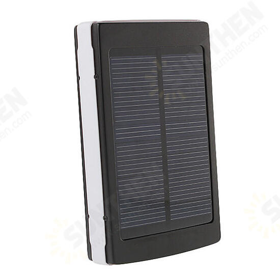 Portable Solar Panel Dual USB External Mobile Battery Power Bank Pack Charger for iPhone HTC