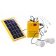 Solar Panel Power Generator Kit 5V USB Charger Home Outdoor System with 2 LED Bulbs Light