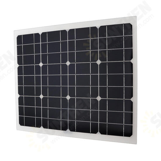 Solar Panels Double USB Interface 30W 12V/5V DC Crocodile Clip Four Heads Monocrystalline Solar Panel