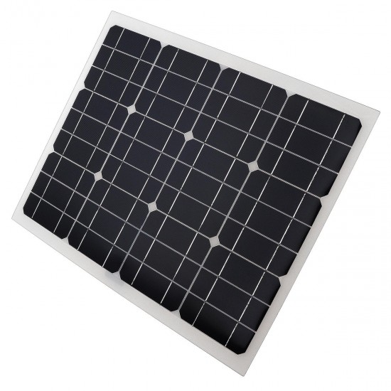 Solar Panels Double USB Interface 30W 12V/5V DC Crocodile Clip Four Heads Monocrystalline Solar Panel