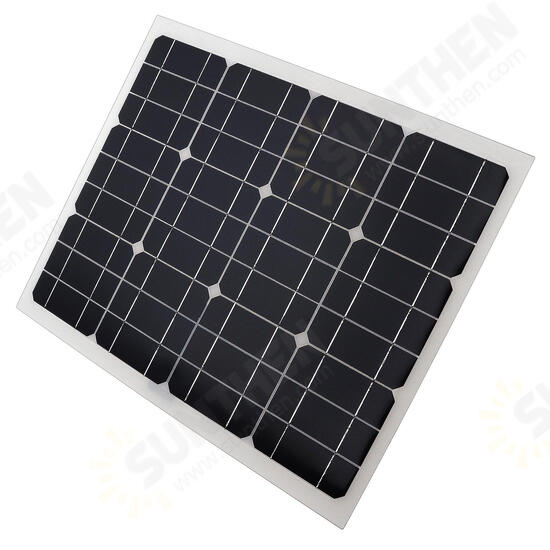 Solar Panels Double USB Interface 30W 12V/5V DC Crocodile Clip Four Heads Monocrystalline Solar Panel